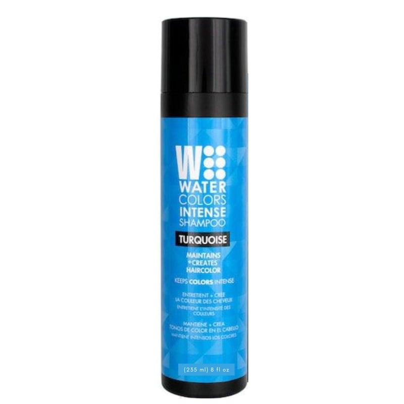 Watercolors by Tressa INTENSE 3in1 Color Depositing Shampoo Semi Permanent Hair Color Hair Dye Shampoo for Curly Dry and Normal Hair 8 fl oz  TURQUOISE